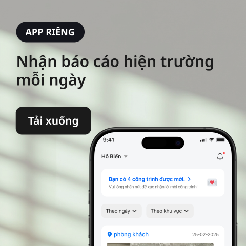 Cập nhật tình hình thi công mỗi ngày